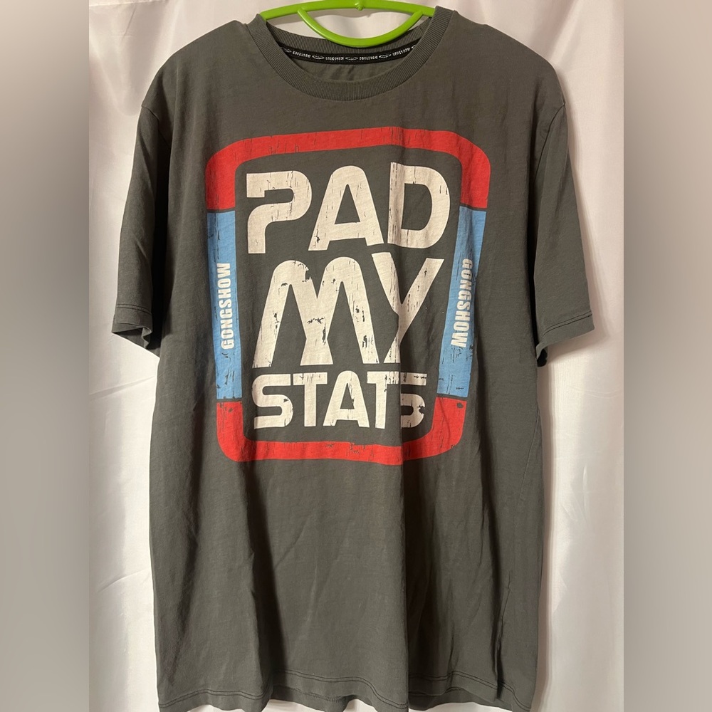 Gongshow size large men’s “pad my stats” tee shirt